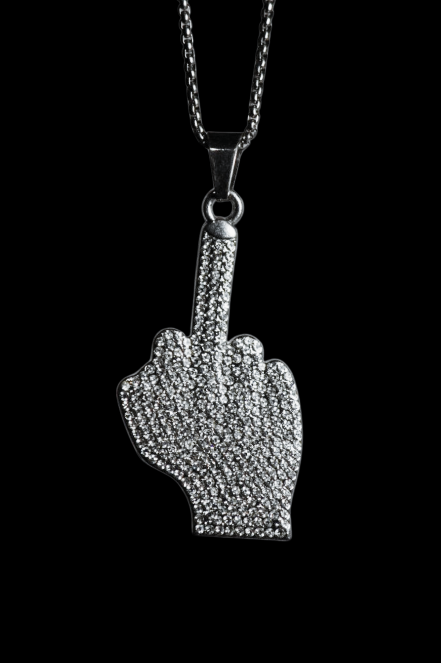 Middle Finger Iced Out