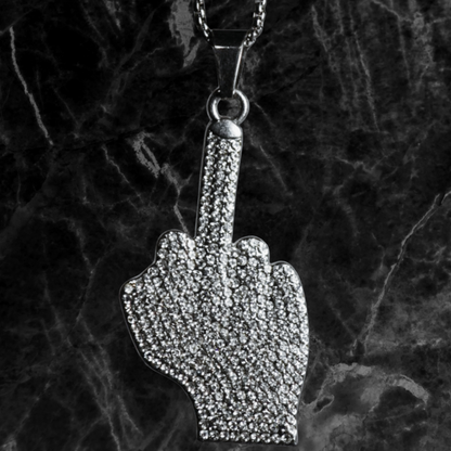 Middle Finger Iced Out